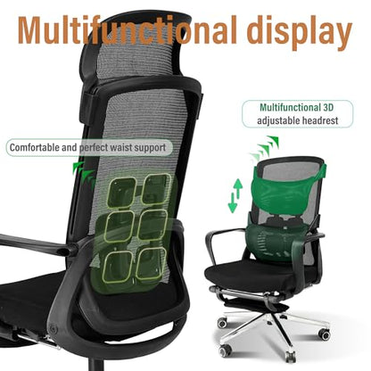 Breathable Office Chair,Adjustable Headrest Support,400lbs
