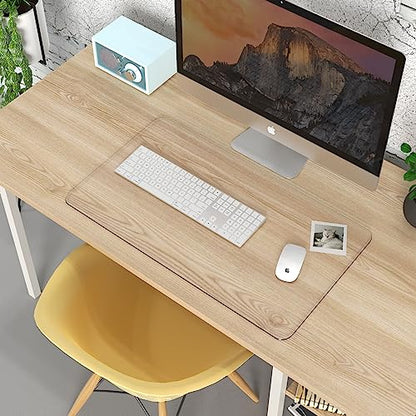 Oterri Clear Writing Desk Pad, 23.6’’x13.7” Heat Resistant Waterproof PVC Round Edge Durable Desk Protect Mat, Anti-Static Writing Mat Table Protector - size: 13.7" x 23.6"