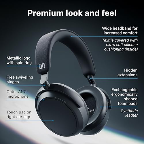 Sennheiser Momentum 4 Wireless Headphones, ANC, 60 Hr Battery, Brown - color: Brown