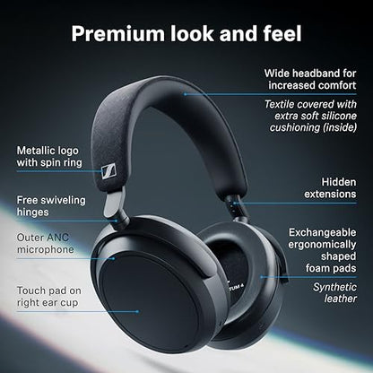 Sennheiser Momentum 4 Wireless Headphones, ANC, 60 Hr Battery, Brown - color: Brown