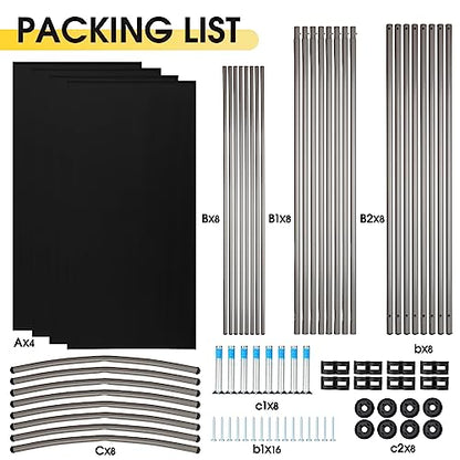 RANTILA 4 Panel Room Divider, 6 Ft Tall Folding Privacy Screen Room Dividers, Freestanding Room Partition Wall Dividers, 136''W x 20''D x 71''H, Black - color: Black, size: 34" - 4 Panel