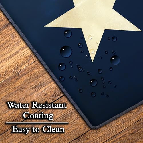 L&B Mercantile American Flag XXL Deskpad, Desk Mat for Computer Keyboard and Mouse – Patriotic USA Gaming Mousepad, Extra Long XL Mouse Pad for Laptop Office Desk. (Texas Flag) - color: Texas Flag