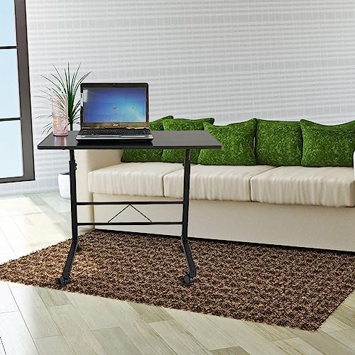 Karl home Side Table Mobile Standing Desk, 31.50" L x 18.11" W, Black - size: 31.5"