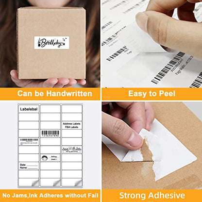 (7500 Pcs/250 Sheets) A4 30 Up Shipping Address Labels, 30 Per Page,1" x2-5/8 Mailing Label, 30-UP White Shipping Labels for Inkjet or Laser Printer, - color: 30 Up-7500 Labels