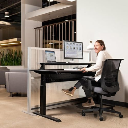 Stand Up Desk Store Modular Room Divider Wall, 70" W x 48" H | Aesthetic, Office Partition Walls & Cubicle Wall Dividers, Lightweight, Durable, Translucent - size: 70" x 48"