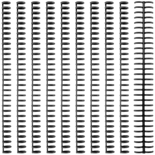 GORGECRAFT 12Pcs Binding Combs Spines 30 Rings Black Plastic Coil Machine Wire Twin Spiral Trimmable Book Binder Adding Pages for Teacher Student Document Notebook File Making 1/2 Inch