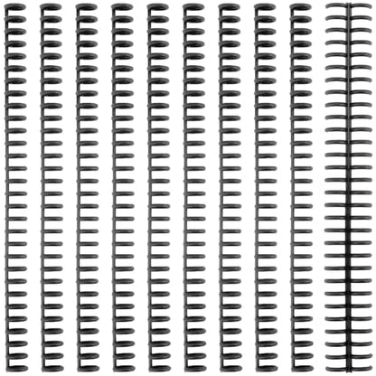 GORGECRAFT 12Pcs Binding Combs Spines 30 Rings Black Plastic Coil Machine Wire Twin Spiral Trimmable Book Binder Adding Pages for Teacher Student Document Notebook File Making 1/2 Inch