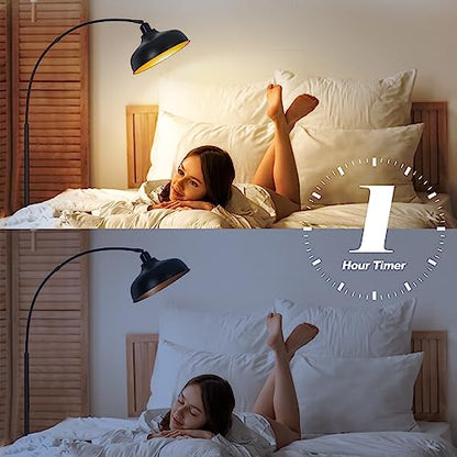 Arch Floor Lamps with Remote, Dimmable Floor Lamp 70” Black Tall Lamp - color: Black