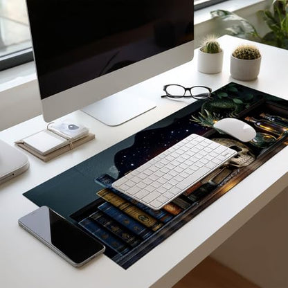 HOMETITUTE Large Mouse Pad 31.5x11.8 Inch Gaming Mousepad Alchemy Dragon Art Non-Slip Keyboard Desktop Protector Mat XL Mouse Pad for Home Office Laptop Wireless Mice Accessories - color: Alchemy Dragon Art