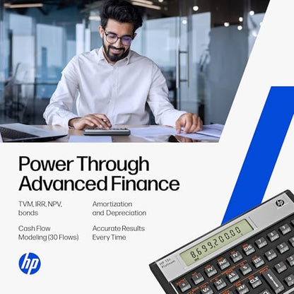 HP 12C Platinum Financial Calculator, 130+ Functions, RPN, Undo Key - color: HP 12CP - Black Face