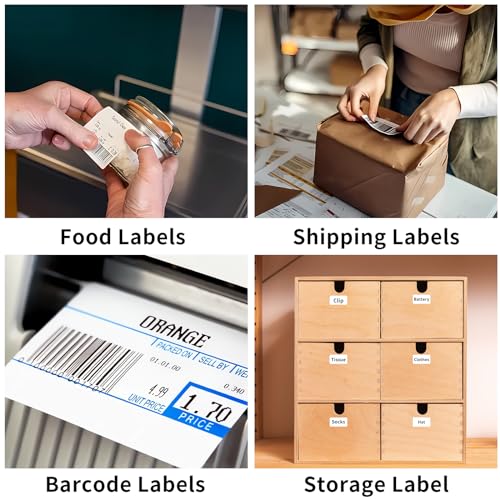 OausTect 2.25 x 1.25 Thermal Labels,12 Rolls Barcode Labels, Thermal Printer UPC Sticker, Self-Adhesive Address Sticker Shipping Labels Direct Thermal Label Stickers (1000 Labels/Roll) - size: 2.25" x 1.25" | Blue, style: 12 Rolls