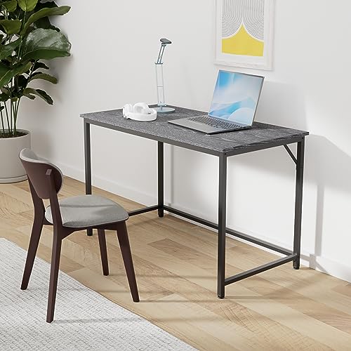 VASAGLE Computer Desk, Office Work Desk, 47.2 x 23.6 x 29.9 Inches, for Study, Bedroom, Home Office, Living Room, Ebony Black and Ink Black ULWD039B56 - color: Ebony Black + Ink Black, size: 47.2"W