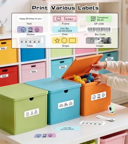 ORGBRO Label Maker Machine with Tape, X1 Bluetooth Mini Label Printer - color: Black