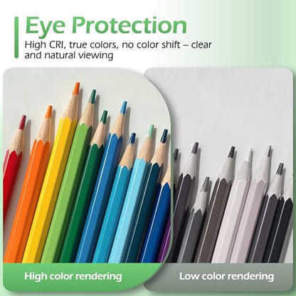 Desk Lamps for Home Office,Small LED Reading Lamp,5000K Eye-Care Desk Light | Desk Lamps for College Dorm, Kids Study Table, Bedroom , Flexible Gooseneck, Compact Small Table Lamp, Space-Saving Design - color: Black