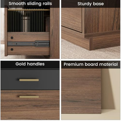 ModernMate 31.4" Lateral File Cabinet with 5 Drawers for Letter, Legal & A4