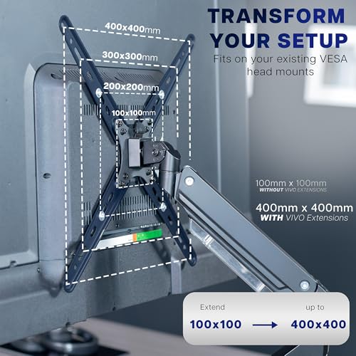 VIVO Black VESA TV Mount Adapter Plate for 32-55 in Screens, MOUNT-AD600B - size: 300mm extension