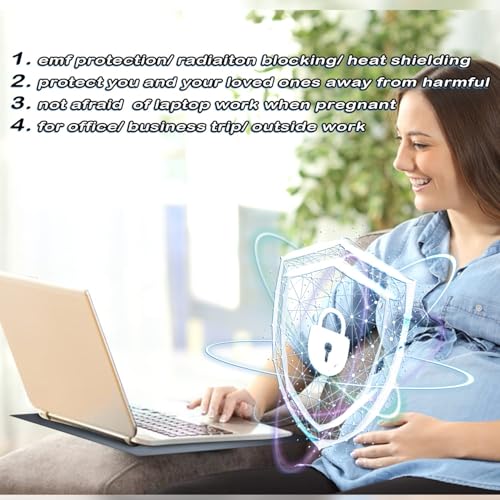 EMF Blocker Lap, Radiation Blocking Computer Pad, Protect Our Body from EMF, Radiation, Fits Laptops, Notebooks, Tablets Anti-Radiation Laptop Computer Pad (Gray, 12 * 16 in)