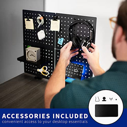 VIVO Clamp-on 20 x 24 in Desk Pegboard - color: Black, size: 24"