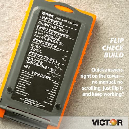Victor C6000 Advanced Construction Calculator with Protective Case Displays in Fractional or Dimensional Forms Perfect for Carpenters, Renovators,Builders, Contractors, Estimators