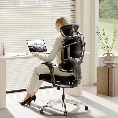 FLEXISPOT ErgoX-PRO Ergonomic Office Chair Black – Cloudtech Cushion, 5D Lumbar, 7D Armrests, 4D Headrest, 551LBS Capacity – Office, Gaming, Home - color: Cloudtech Black, size: Overall Depth 29"