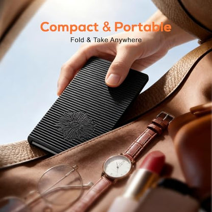 Flexible Silicone Aluminum Phone Stand,2026 New Anti-Slip Fexible Silicone Phone Holder,Folded into Any Shape Phone Holder for Tablet Laptop,Travel, Desk,Bed,Treadmill (Black 1Pcs) - color: Black