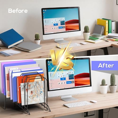 Gawerk Incline Desk Magazine Folder Holder File Organizer with 8-Section - style: 1 Pack