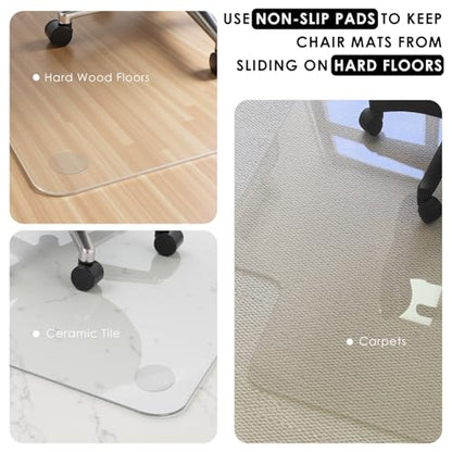 Kuyal 1/5" Thick Office Chair Mat, Heavy Duty Hard Computer Chair Mat | 36" x48" With Lip, Protector Carpeted Floors Mats, Easy Chair Movement, Can be Used on Carpet or Hard Floor, Ship Flat - size: 36" x 48" x 1/5" With Lip