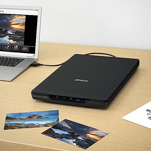 Epson Perfection V39 II Flatbed Photo Scanner 4800 dpi Optical Resolution | 4800 dpi Optical Resolution Image Scanning High-Rise Removable Lid Scan to Cloud and USB Power Black - style: Perfection V39 II