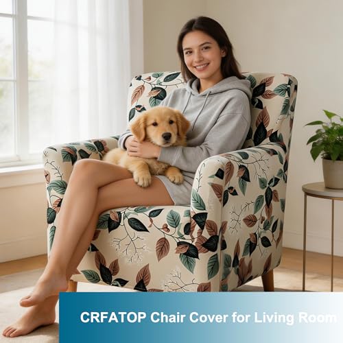 CRFATOP Accent Chair Cover, Stretch Armchair Slipcover for Living Room - color: Color A22