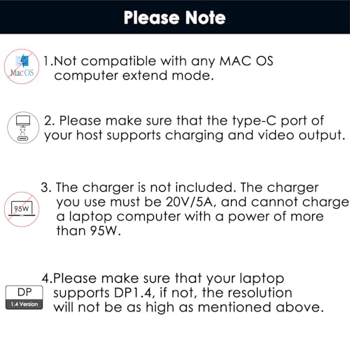 USB C to Dual HDMI Adapter, WAVLINK Dual Monitor Splitter, Dual 4K@60Hz HDMI, 95W PD, Compatible with Dell XPS/HP/Lenovo/Surface/Type C Laptop/Windows System Only