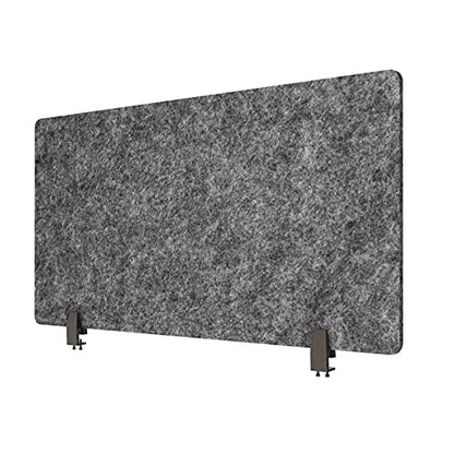 Stand Up Desk Store ReFocus Raw Clamp-On Acoustic Desk Divider Mounted Privacy Panel to Reduce Noise and Visual Distractions (Anthracite Gray, 47.25" x 16") - color: Anthracite Gray, size: 48" X 16"