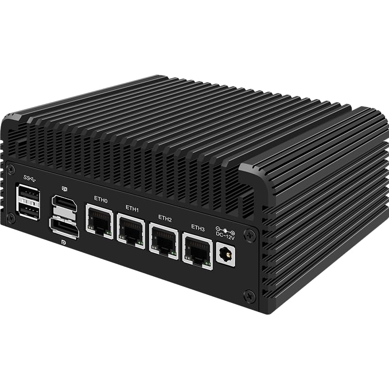 CWWK Firewall Mini PC Intel N Series N100,DDR5 32G RAM 512G NVMe SSD,4 x 2.5GbE i226V LAN,Micro Router Appliance,AES-NI,OPNsense - size: 32G RAM 512G SSD