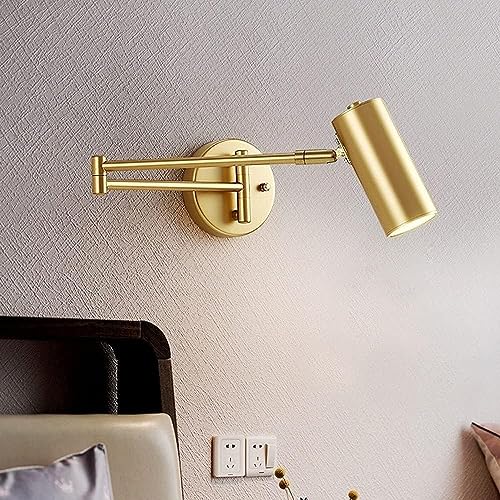 Modern Adjustable Wall Lighting Fixture - Swing Arm Spotlight Sconce with Foldable Design - Versatile Ceiling & Wall Mounted Lamp for Home Decor and Task Lighting
