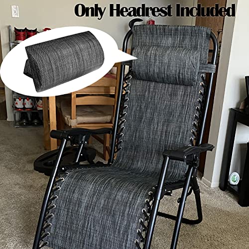 Zero Gravity Chair Set of 2 Replacement Pillow Headrest with Elastic Band, Universal Soft Removable Padded Cushion Head Pillow for Zero Gravity Lounge Chair, Folding Patio Lawn Recliner Chair, Grey - color: Grey, size: 2 Pack