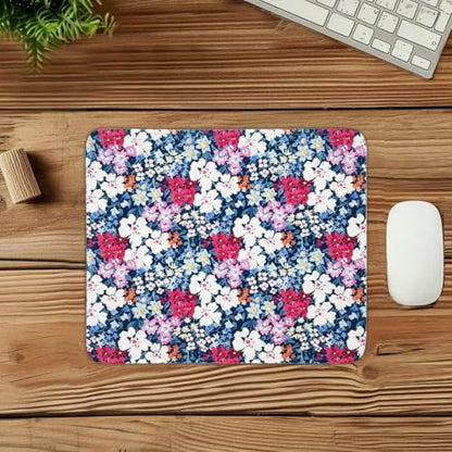 Mouse Pad for Desk with Stitched Edge, Premium Cute Washable Mouse Pads. Computer Mousepad with Non-Slip Rubber Base, Mousepads for Laptop, 9.25x7.75x0.12 inch (Ditsy Blooms) - color: Ditsy Blooms