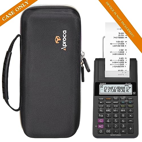 Aproca Case Compatible with Casio HR-10RC Mini Desktop Printing Calculator, Portable Storage Bag for Paper Rolls and Accessories (Case Only)