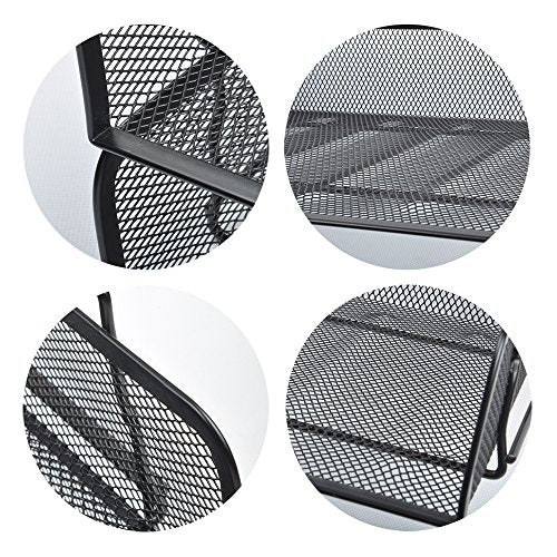 4 Pack Stackable Desk Paper Tray, Metal Mesh Desktop Document Letter File Organizer for Office Home School, 13.5'' L x 9.75'' W x 11'' H, Black - color: 4 Pack Black