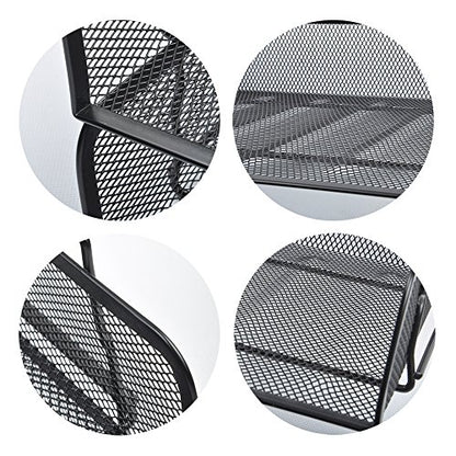 4 Pack Stackable Desk Paper Tray, Metal Mesh Desktop Document Letter File Organizer for Office Home School, 13.5'' L x 9.75'' W x 11'' H, Black - color: 4 Pack Black