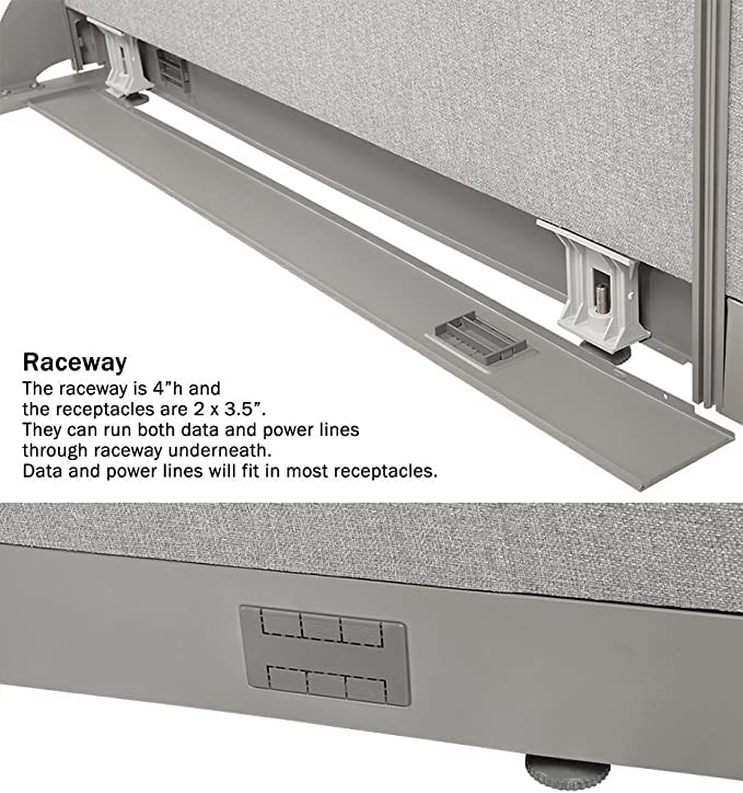 GOF Office Partition Single Panel (24" w x 60" h) 2ft x 5ft - size: 24w x 60h