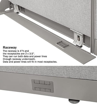GOF Office Partition Single Panel (24" w x 48" h) 2ft x 4ft - size: 24w x 48h