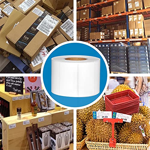Hybsk 2x1 inch Direct Thermal Labels for Barcodes, Address, Compatible with Rollo Label Printer & Zebra Desktop Printers (2"x1",2 Rolls White) - color: 2 Rolls White, size: 2"x1"