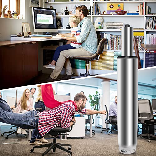 Omyoffice 5.5” Office Chair Cylinder Replacement, Class 4 Piston (Silver) | Heavy-Duty 1000 lbs, Hydraulic Pneumatic Gas Lift, Universal Fit Most Executive Gaming Desk Chairs - color: Silver
