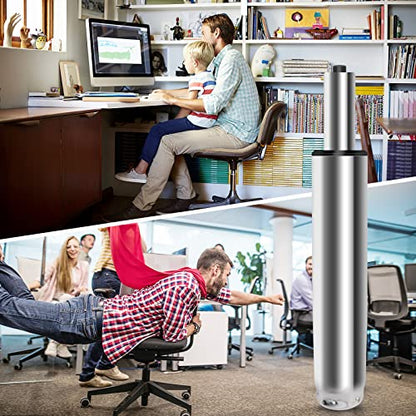 Omyoffice 5.5” Office Chair Cylinder Replacement, Class 4 Piston (Silver) | Heavy-Duty 1000 lbs, Hydraulic Pneumatic Gas Lift, Universal Fit Most Executive Gaming Desk Chairs - color: Silver