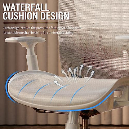 ELABEST Mesh Office Chair,Ergonomic Computer Desk Chair,Sturdy Task Chair- Adjustable Lumbar Support & Armrests,Tilt Function,Comfort Wide Seat,Swivel Home Office Chair (Grey Frame Grey Mesh) - color: Grey Frame Grey Mesh