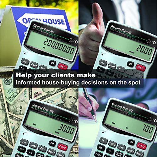 Calculated Industries 3415 Qualifier Plus IIIx Advanced Real Estate Mortgage Finance Calculator | Simple Operation | Buyer Pre-Qualifying | Solves Payments, Amortization, ARMs, Combos, FHA, VA, More | Advanced Mortgage Finance, Simple Operation, Buyer Pre