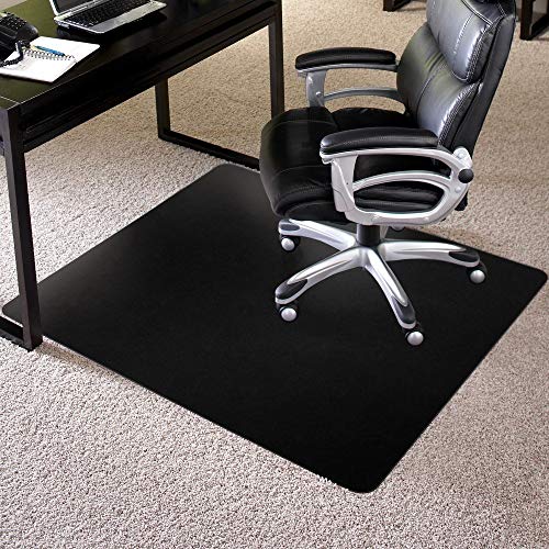 ES Robbins Low Pile Carpet Chair Mat, 36" x 48" Rectangle, Black - style: Low Pile Carpet