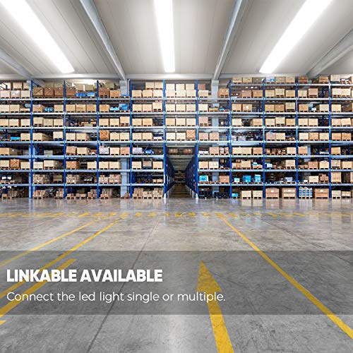 8FT LED Shop Lights 110W LED Garage Light, 5000K, 12000lm, 8 Foot Linear Strip Fixture, Surface and Suspend Mounting, for Warehouse, Workshop, Replace for Fluorescent Tube 2 Pack - size: 8FT