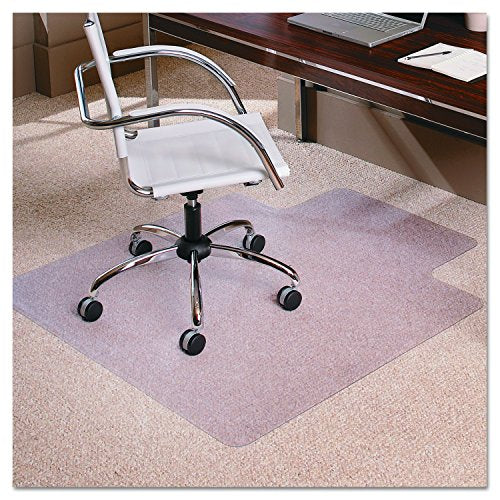 ES Robbins Chair Mat for Low Pile Carpet- Rectangle with Lip, Vinyl 36" x 48", Clear (128053) - size: 36" x 48", style: Lip (20 x 10)