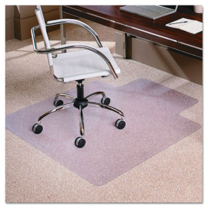 ES Robbins Chair Mat for Low Pile Carpet- Rectangle with Lip, Vinyl 36" x 48", Clear (128053) - size: 36" x 48", style: Lip (20 x 10)