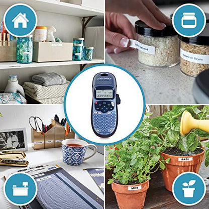 Dymo LetraTag LT-100H Label Maker Starter Kit | Handheld Label Maker Machine | with Plastic, Paper & Clear Label Tape | Ideal for Office or Home - style: LT 100H Exclusive Set